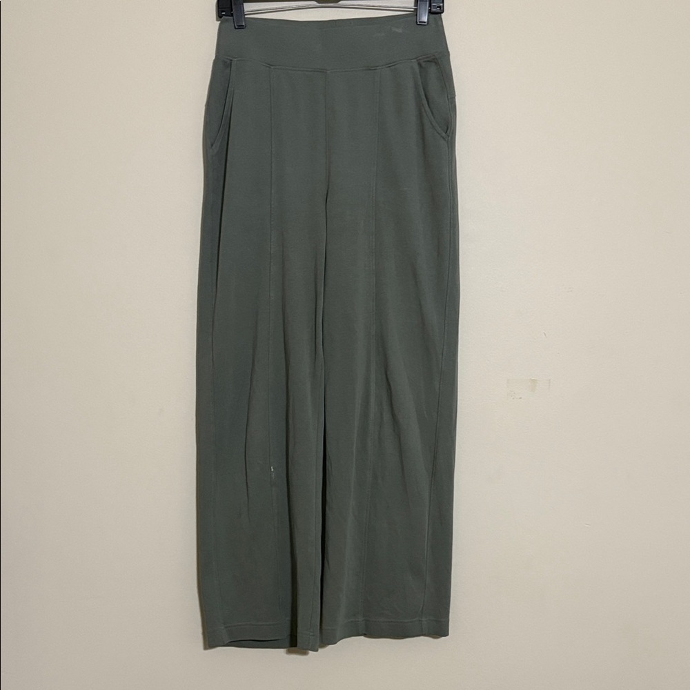 Pact Light Gray Knit pant lounge women S wide leg pull on oversized cozy Y2K